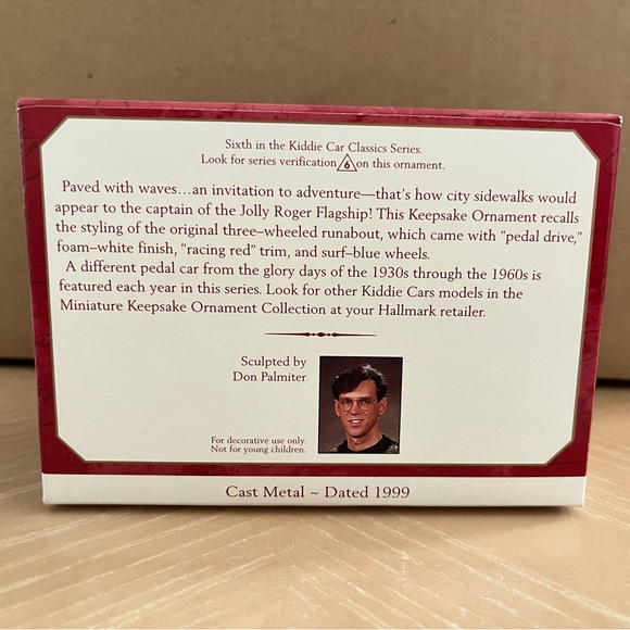 Hallmark Keepsake Ornament. 1968 Murray Jolly Roger Flagship. 1999. QX6279. - Picture 4 of 5